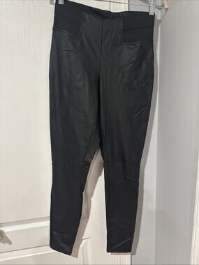 Simply Vera Vera Wang Womens Black Faux Leather Pants Leggings Small Biker Punk